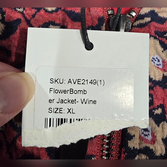 Ampersand Flower Bombers Jacket Size XL - Picture 3 of 7